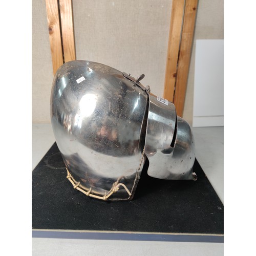 338 - Good quality reproduction knights pig helmet, helmet is made out of solid steel and is perfect for r... 