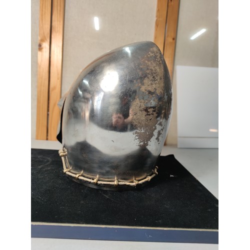 338 - Good quality reproduction knights pig helmet, helmet is made out of solid steel and is perfect for r... 