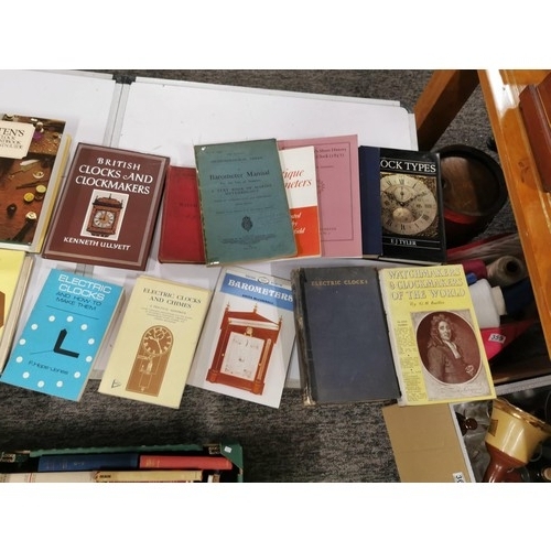 372 - 2 boxes of large quantity books all relating to clocks and watches and is a comprehensive collection... 