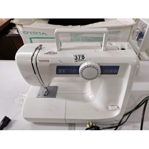 378 - Boxed Toyota sewing machine electric model KB14 RS2000 series good working order