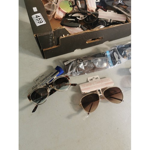 459 - A large collection of various types of brand new and tagged sunglasses, many different styles and de... 