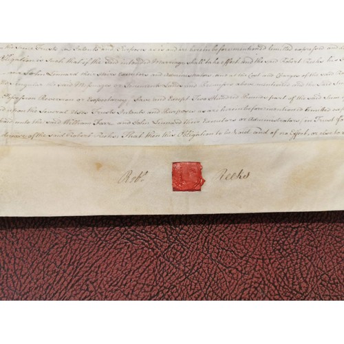 492 - A collection of very early antique hand written certificates all relating to marriages and all datin... 