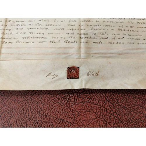 493 - A collection of 4x very early antique large hand written certificates all relating to the same coupl... 