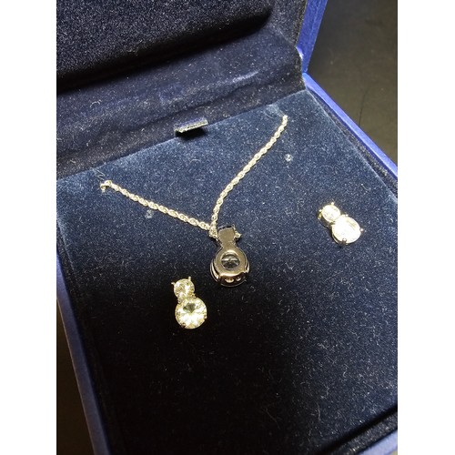 199 - Brand new and boxed Swarovski matching jewellery set which includes necklace and stud earrings featu... 