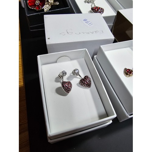 201 - Collection of 8x boxed as new Royal British Legion Remembrance Day jewellery which includes earrings... 