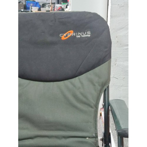 7 - A Cyprinus carp fishing chair with memory foam cushioning and extendable feet.