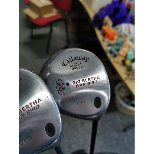 3 - A Caddymatic Golf bag containing a Quantity of 9x Callaway Big Bertha X12 golf irons, 3 to sand wedg... 