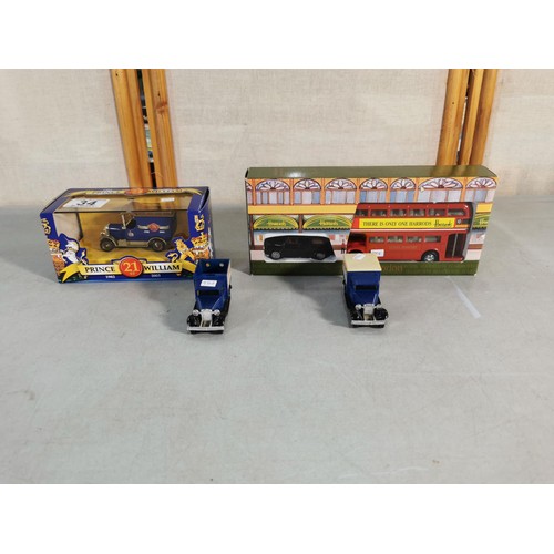 34 - Collection of diecast vehicles inc 2x Kellogs vans by Matchbox, a boxed LLedo Prince William 21st Bi... 