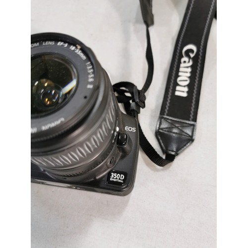 42 - Good quality Canon 350D digital camera along with a 18-55mm lens, also comes with 2x cased Cokin cam... 