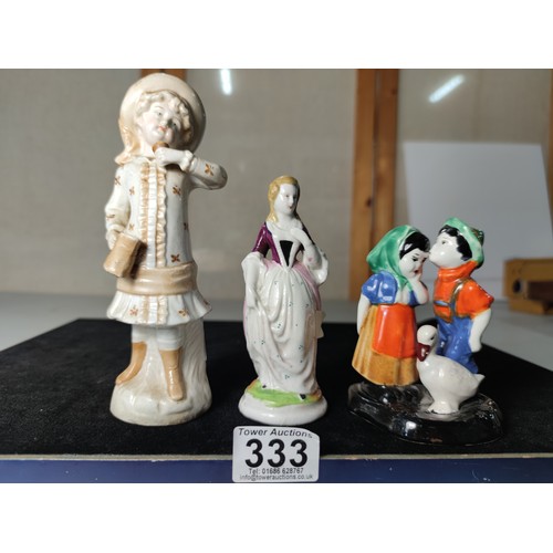 74 - 3 good antique figures which includes an antique German figure in the style of Gerbruder Heubach of ... 