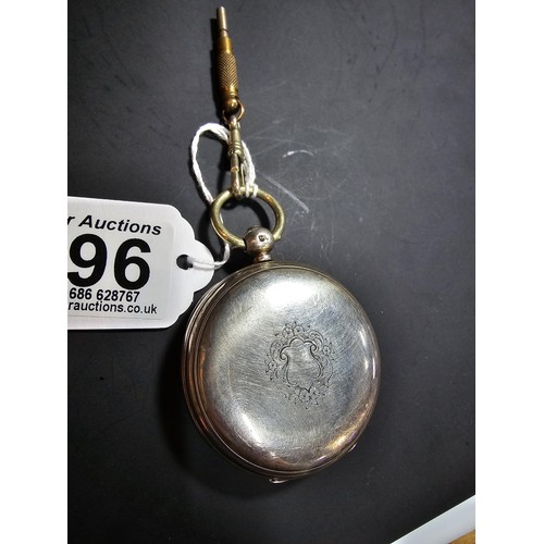 296 - A good quality antique hallmarked silver full hunter pocket watch with a good quality Fusee movement... 