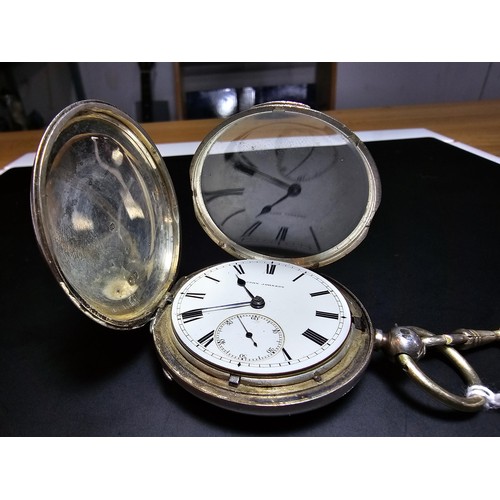 296 - A good quality antique hallmarked silver full hunter pocket watch with a good quality Fusee movement... 