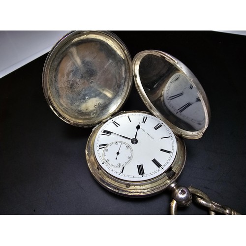 296 - A good quality antique hallmarked silver full hunter pocket watch with a good quality Fusee movement... 