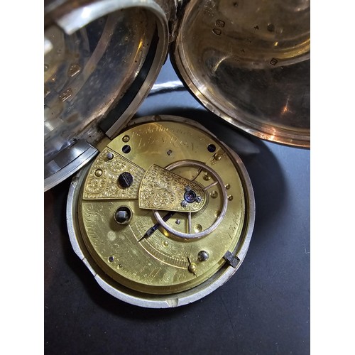 296 - A good quality antique hallmarked silver full hunter pocket watch with a good quality Fusee movement... 