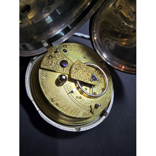 296 - A good quality antique hallmarked silver full hunter pocket watch with a good quality Fusee movement... 