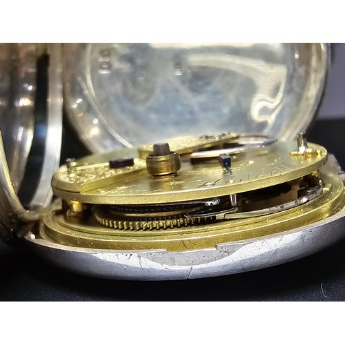 296 - A good quality antique hallmarked silver full hunter pocket watch with a good quality Fusee movement... 