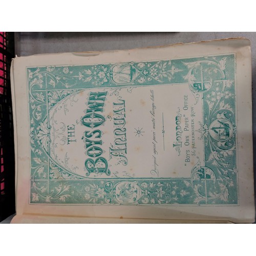 54 - Antique 1898 - 1899 Boys Own Annual containing all the books for the full year, along with welsh ord... 