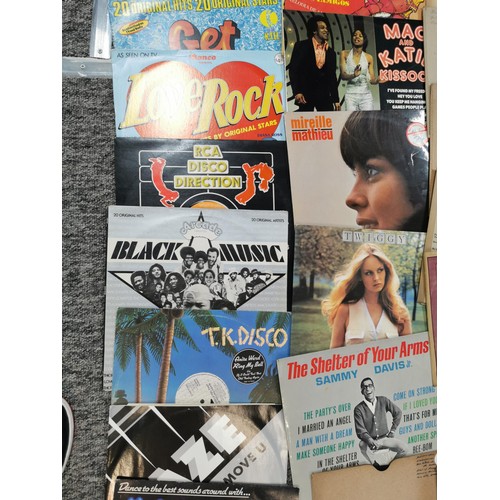 61 - Box of LP records & large quantity of 78's inc disco, dance and classical music, box contains a list... 