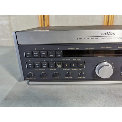 117 - A Revox B780 mircocomputer controlled synthesizer FM receiver, in good working order complete with p... 
