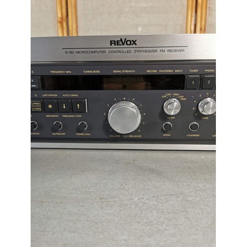 117 - A Revox B780 mircocomputer controlled synthesizer FM receiver, in good working order complete with p... 