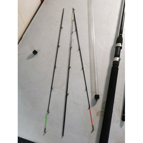 10 - An NGT Feeder pro 10F 2 piece triple tip fishing rod inc 3 cased tips with original covers.