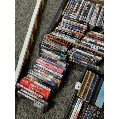 65 - 2x crates and a large bag of over 150 DVD's of many different genre of many various titles inc Billy... 