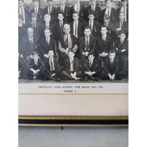 133 - Collection of 6x vintage framed and glazed photos inc Westcliff High School for Boys 1963-64 along w... 