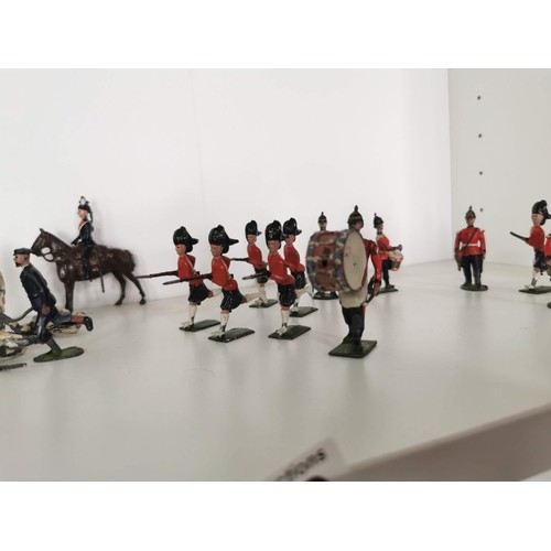 110 - Large quantity of 40x military lead figures all hand painted inc British Guardsmen, figures on horse... 