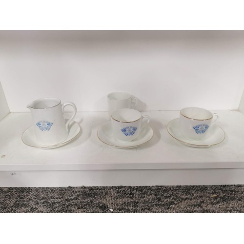 111 - A large set of Bryn Seion Eglwysbach part teaset consisting of 30 cups, 30 saucers and 1 jug, couple... 