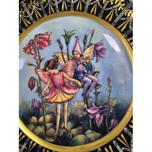 348 - Heavy large and impressive ironstone charger by Victoria ware which features an attractive a fairy a... 