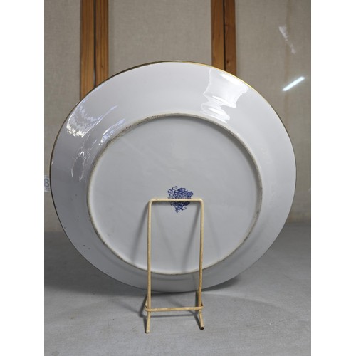 348 - Heavy large and impressive ironstone charger by Victoria ware which features an attractive a fairy a... 