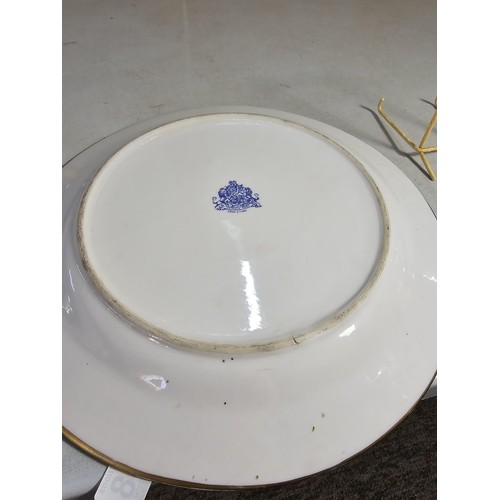 348 - Heavy large and impressive ironstone charger by Victoria ware which features an attractive a fairy a... 