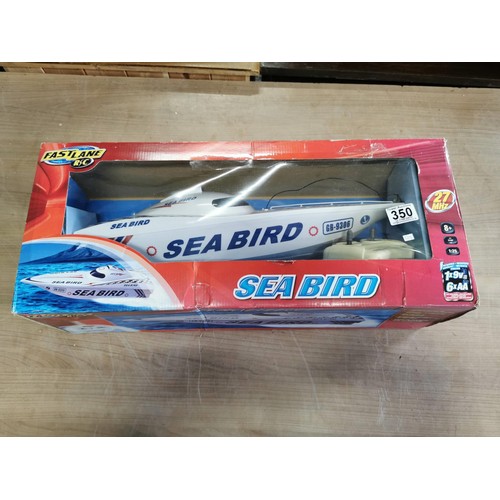 350 - Boxed Fast Lane RC sea bird boat in working order complete with remote control