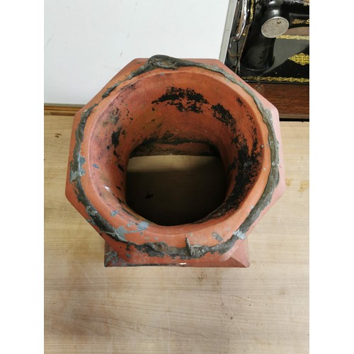 365 - Good quality terracotta chimney pot ideal as a planter in overall good condition measures 45cm high ... 