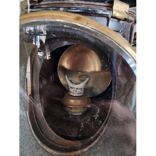 337 - 2x good quality original early vintage 3 aspect hand signal railway lamps both in very good looked a... 