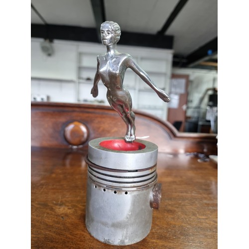 337A - Vintage genuine 1930's diving lady nymph car mascot produced by desmo cars and featured in their cat... 