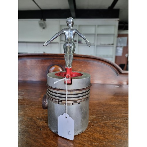 337A - Vintage genuine 1930's diving lady nymph car mascot produced by desmo cars and featured in their cat... 