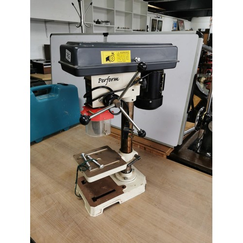 382 - A good quality Perform bench drill with adjustable platform in good order Model No. CCD12, measures ... 