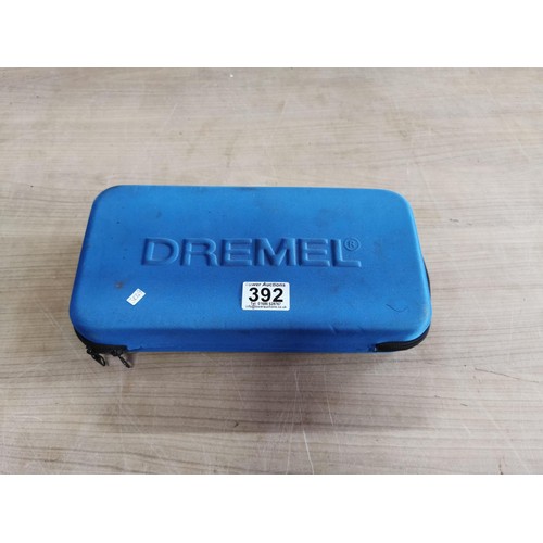 392 - Cased powerplus dremel, in good order complete with plug POW 1820