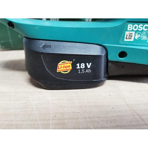 393 - A boxed Bosch AHS 52 L1 cordless hedge strimmer, complete with battery and charger