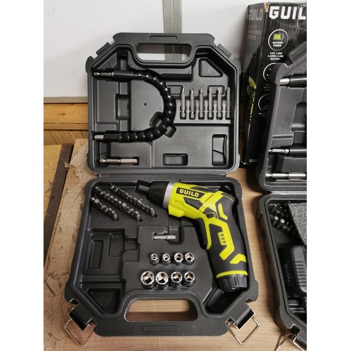 395 - A Guild 200w 1/3 sheet sander and 3 guild power screwdrivers all in good order.