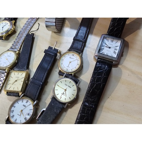 317 - A very large collection of various mens and ladies wrist watches to include some good brand names, S... 