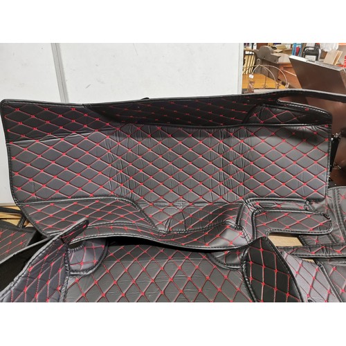 403 - Complete set of bespoke black with red stitching cover mats for an Audi A3 & A4 all in excellent con... 