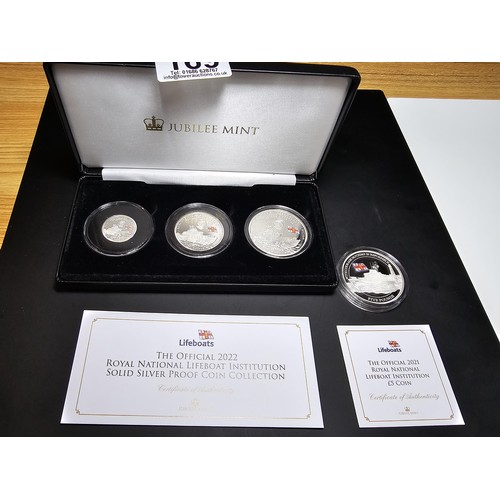 169 - A Jubilee mint as new RNLI the official 2022 Royal National Life Boat institution solid silver proof... 