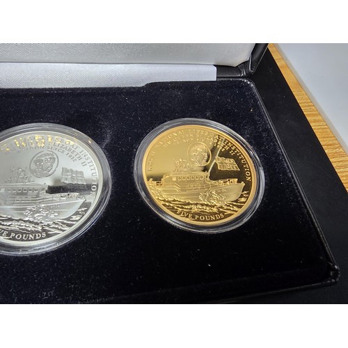 171 - An as new set of the Jubilee Mint The Official 2022 RNLI £5 coin collection containing three £5 coin... 