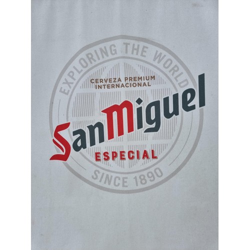 455 - Very Large 2 person double sun lounger / Deck chair with San Miguel advertising to the centre of the... 