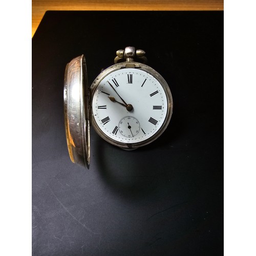 293 - A good quality antique hallmarked silver pocketwatch along with a goods hallmarked silver pocketwatc... 