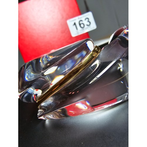 163 - A stunning fine quality crystal glass bangle by Baccarat from the coquillage collection featuring an... 