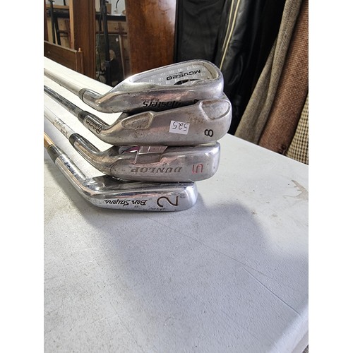 1A - Large quantity of 17x assorted gold clubs inc 10x putters inc Pinseeker, Young Gun, Fazer along with... 