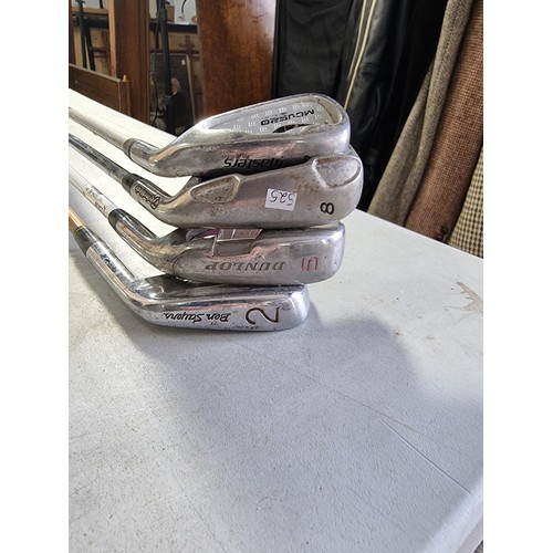 1 - Large quantity of 17x assorted gold clubs inc 10x putters inc Pinseeker, Young Gun, Fazer along with... 